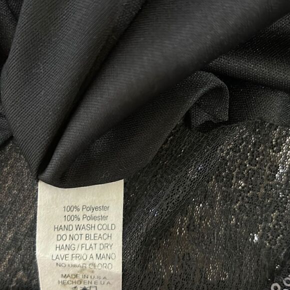 Hugs Black Sequins Halter Back Top/Blouse(Size - Picture 8 of 9